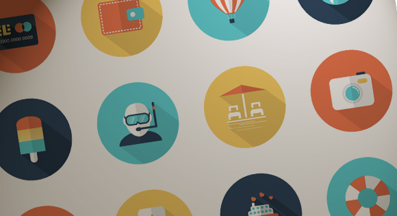 Travel and Vacation Icon Set